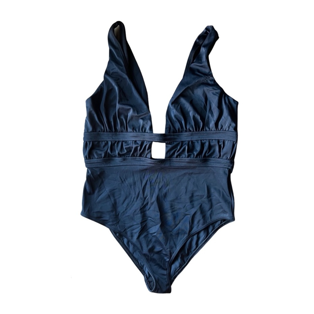 ASOS SWIM black ruched once piece swimsuit | Size US 8